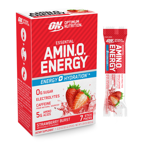 AMINO NRGY + Electrolitos Stick Packs Sabor Strawberry