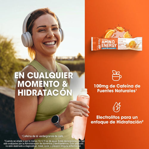 AMINO NRGY + Electrolitos Stick Packs Sabor Tangerine