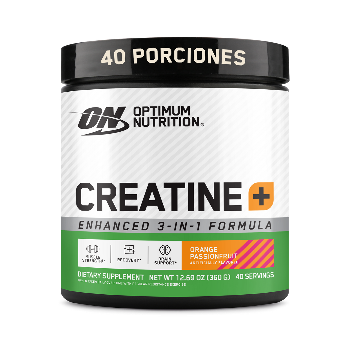 Creatina Monohidratada PLUS en Polvo Sabor Orange Passionfruit