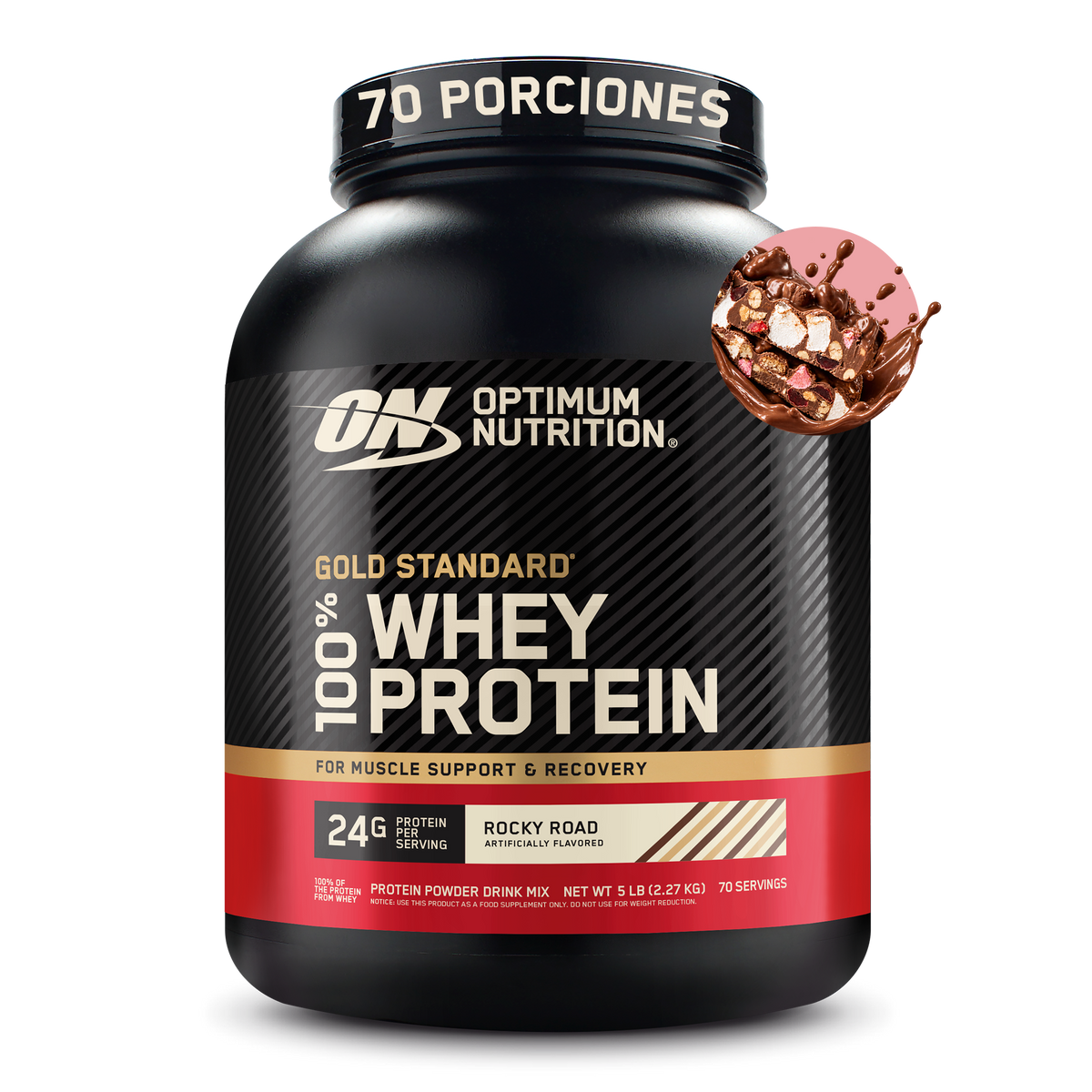 Gold Standard 100 % Whey Isolated Blend Sabor Rocky Road