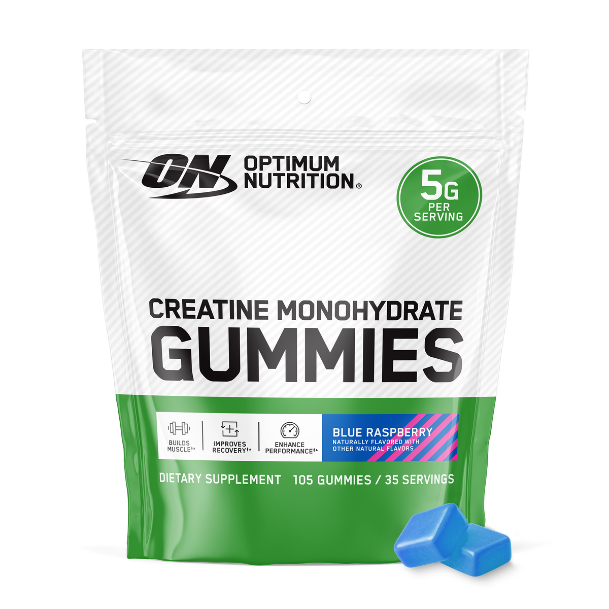 Creatina Monohidratada en Gomitas Sabor Blue Raspberry