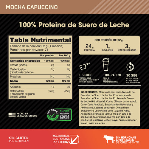 Gold Standard 100 % Whey Isolated Blend Sabor Mocha Capuccino