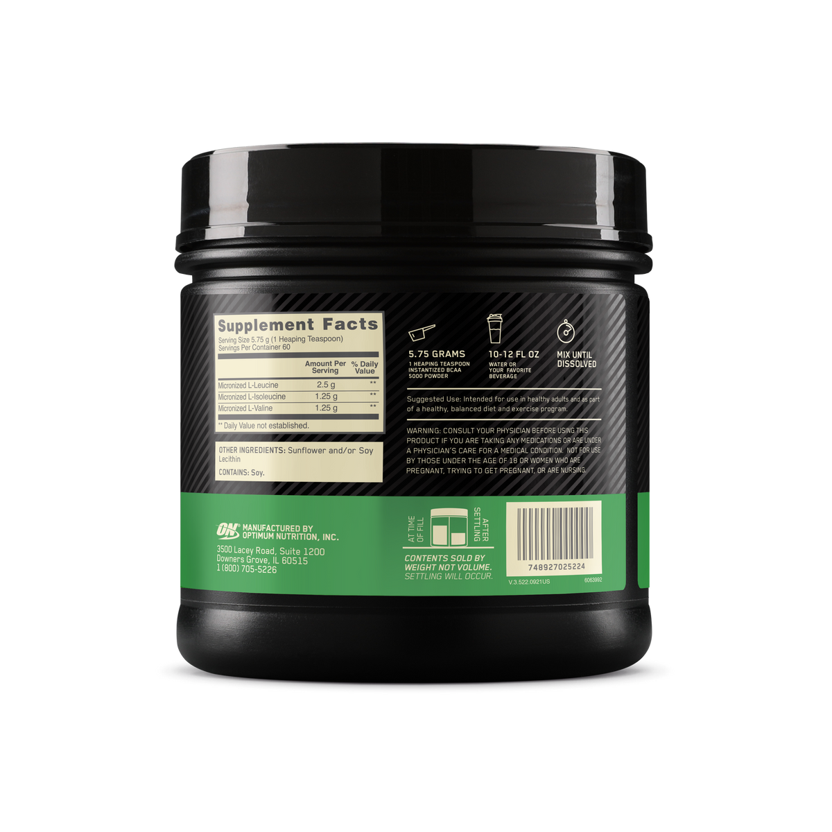 BCAA 5000 en polvo Sin Sabor