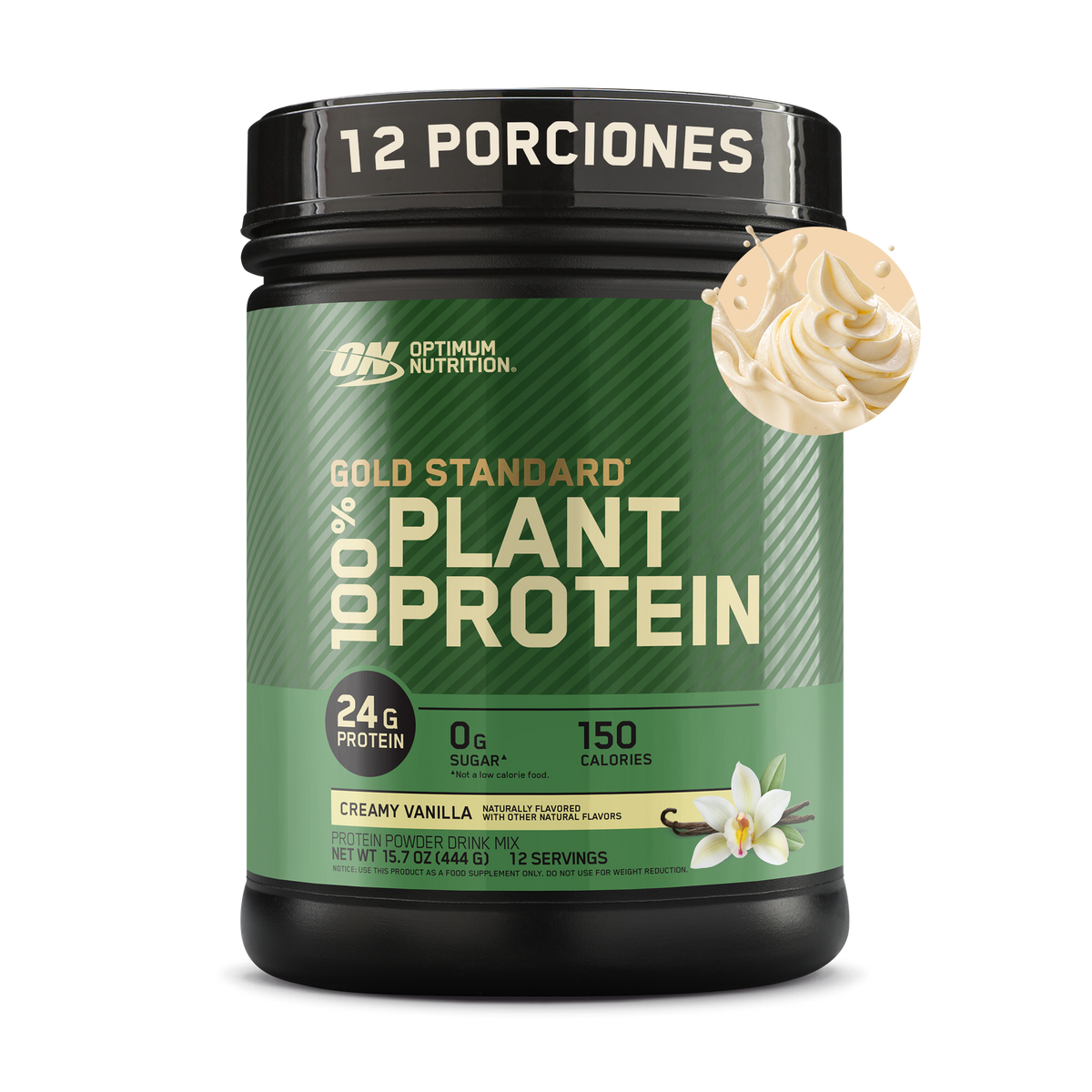 Gold Standard 100% Plant based Proteina sabor Vainilla, 0g de azúcar, Gluten Free, Vegana.