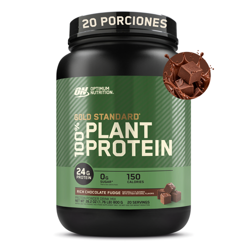 Gold Standard 100% Plant based Proteina sabor Chocolate, 0g de azúcar, Gluten Free, Vegana.