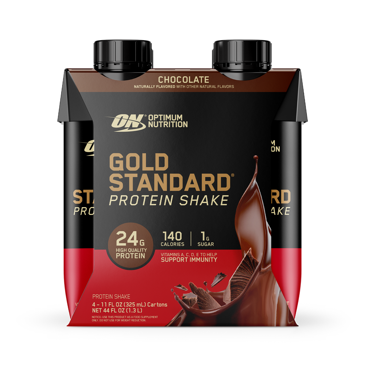 Gold Standard Isolated Blend Shake Listo para Beber, Sabor Chocolate, 4 envases