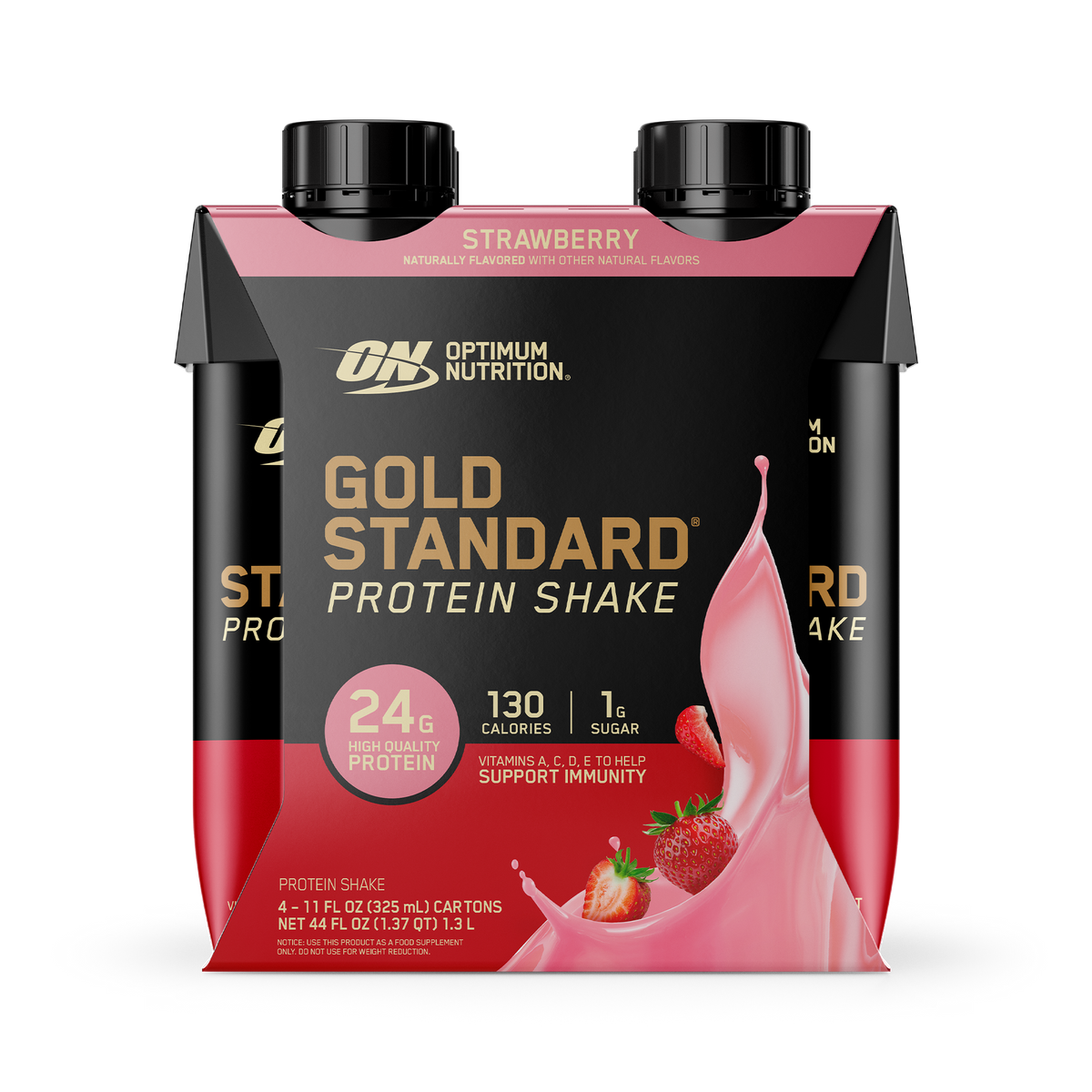 Gold Standard Isolated Blend Shake Listo para Beber, Sabor Strawberry, 4 envases