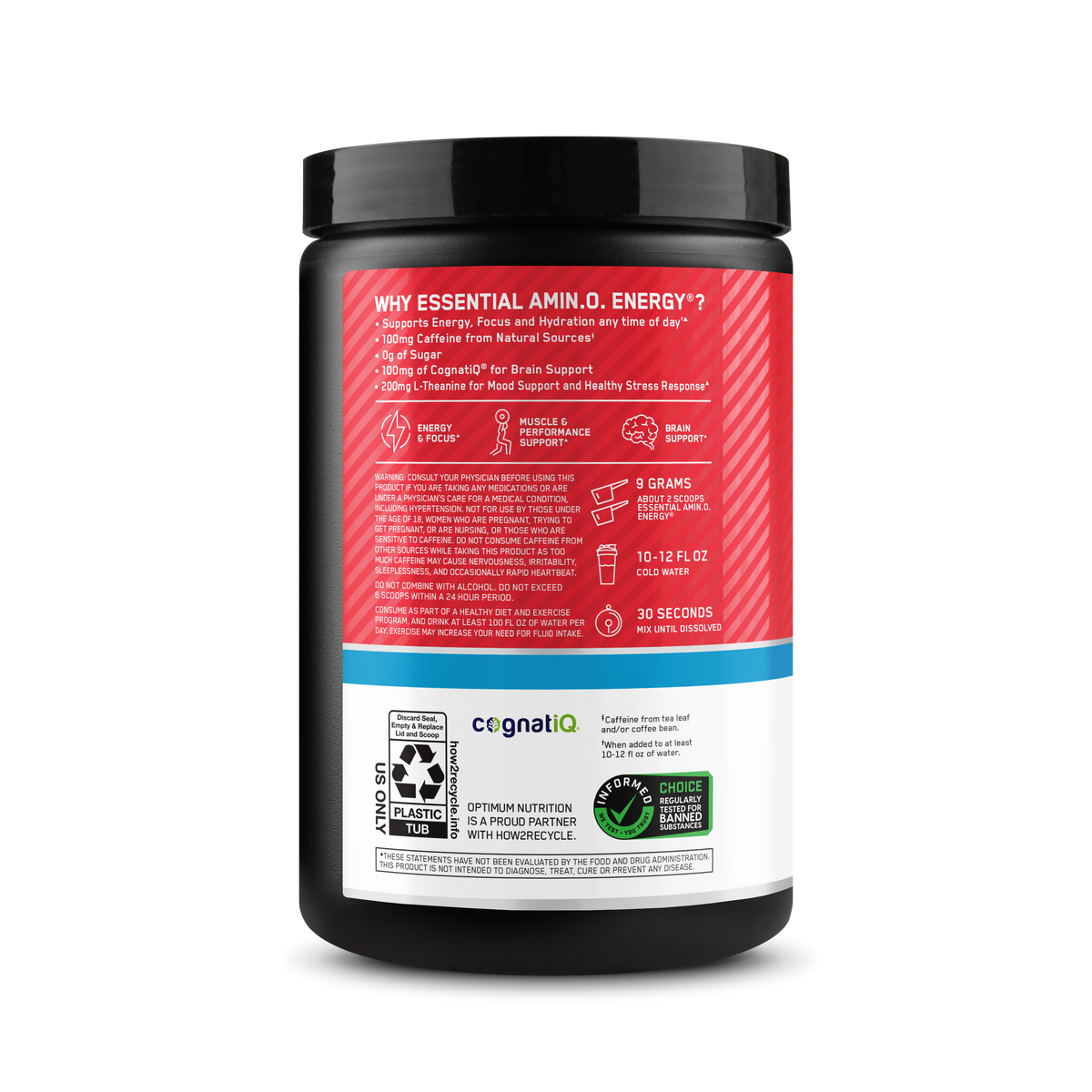 AMINO NRGY HYDRATION + F0KUS Sabor Strawberry Burst
