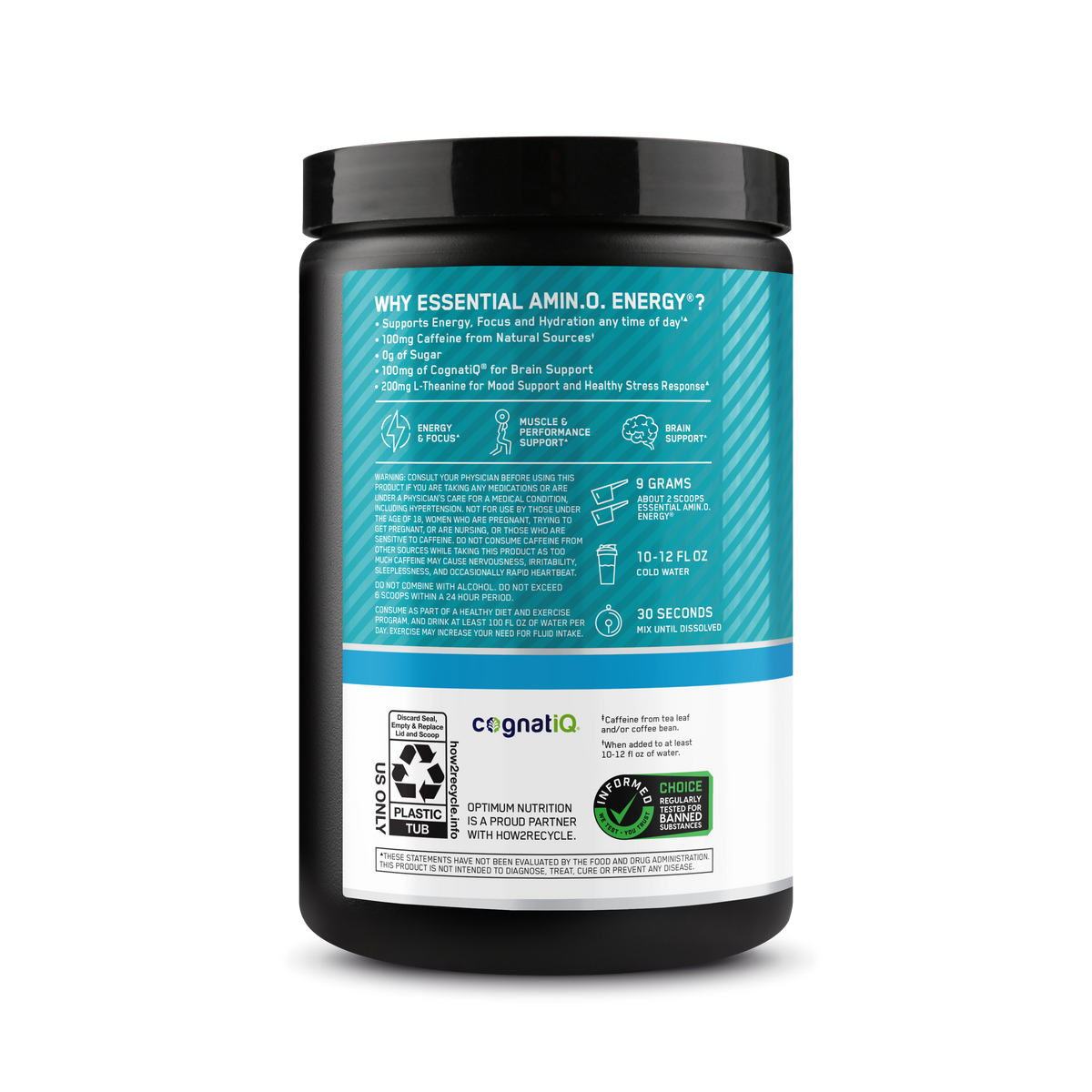 AMINO NRGY HYDRATION + F0KUS Sabor Tropical Lemonde
