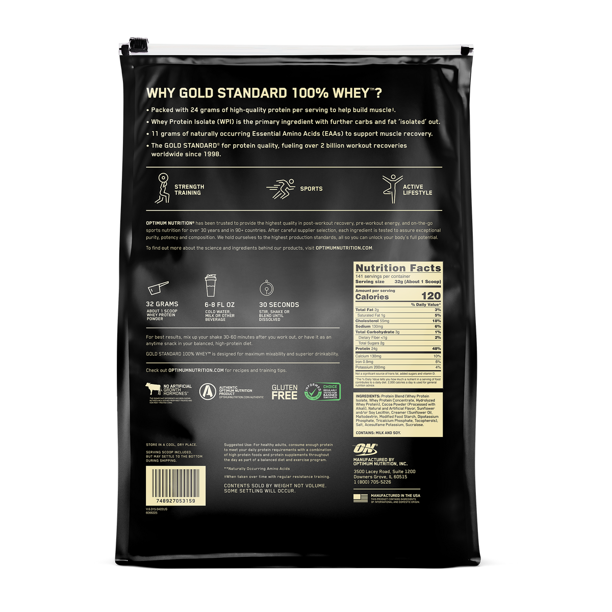 Gold Standard 100 % Whey Isolated Blend Sabor Extreme Milk Chocolate