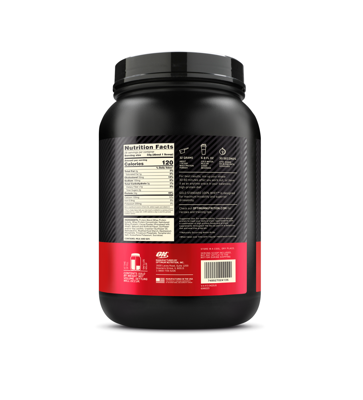 Gold Standard 100 % Whey Isolated Blend Sabor Extreme Milk Chocolate