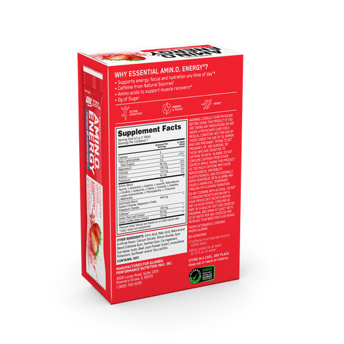 AMINO NRGY + Electrolitos Stick Packs Sabor Strawberry