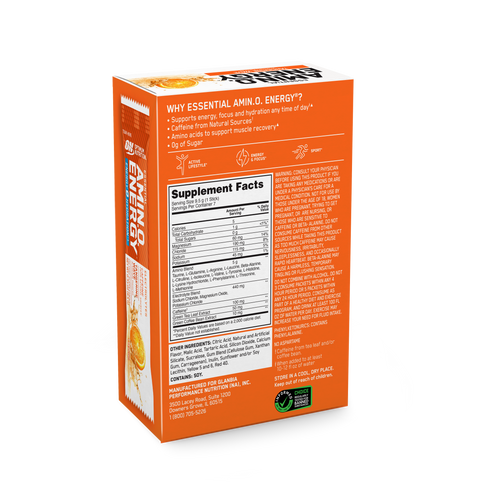 AMINO NRGY + Electrolitos Stick Packs Sabor Tangerine