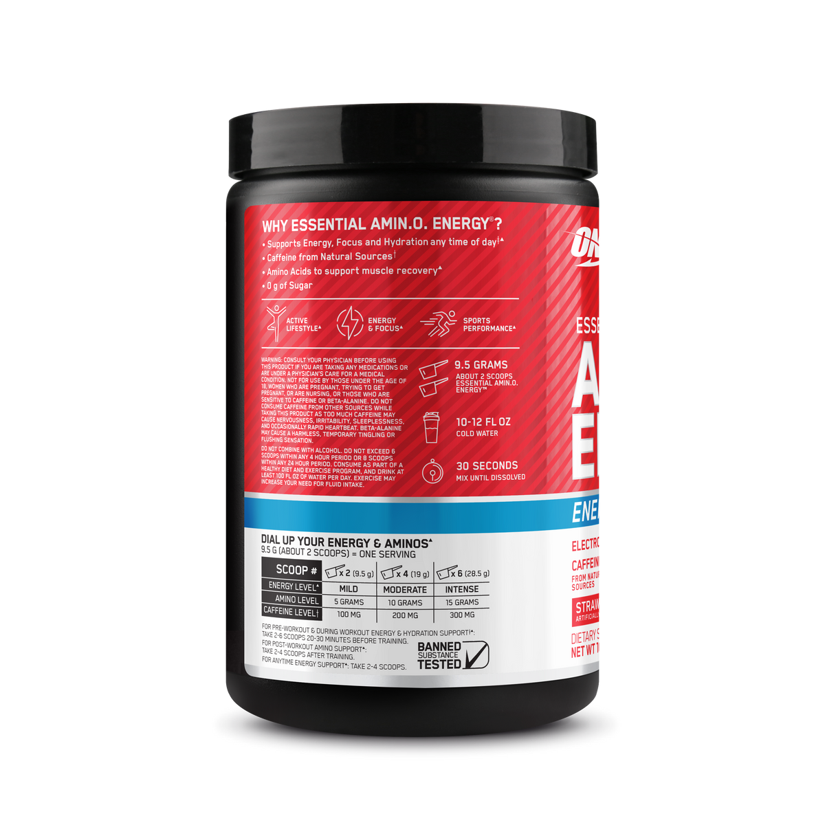 AMINO NRGY + Electrolitos Polvo Sabor Juicy Strawberry