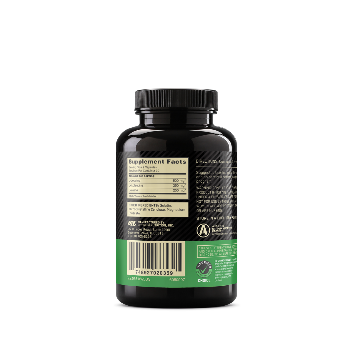 BCAA 1000 en Cápsulas Sin Sabor