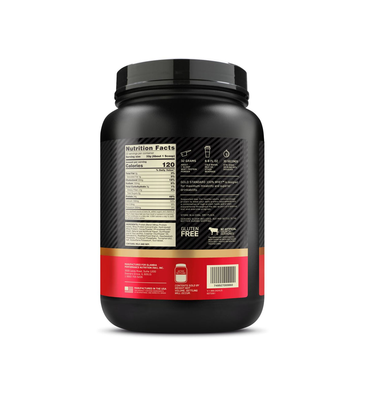 Gold Standard 100 % Whey Isolated Blend Sabor Extreme Milk Chocolate