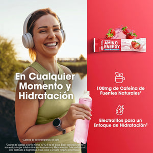 AMINO NRGY + Electrolitos Stick Packs Sabor Strawberry