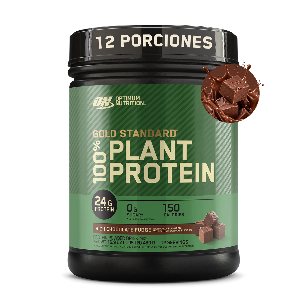 Gold Standard 100% Plant based Proteina sabor Chocolate, 0g de azúcar, Gluten Free, Vegana.