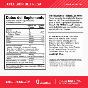 AMINO NRGY + Electrolitos Stick Packs Sabor Strawberry